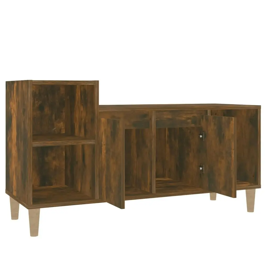 TV Cabinet Smoked Oak 100x35x55 cm Engineered Wood 821177