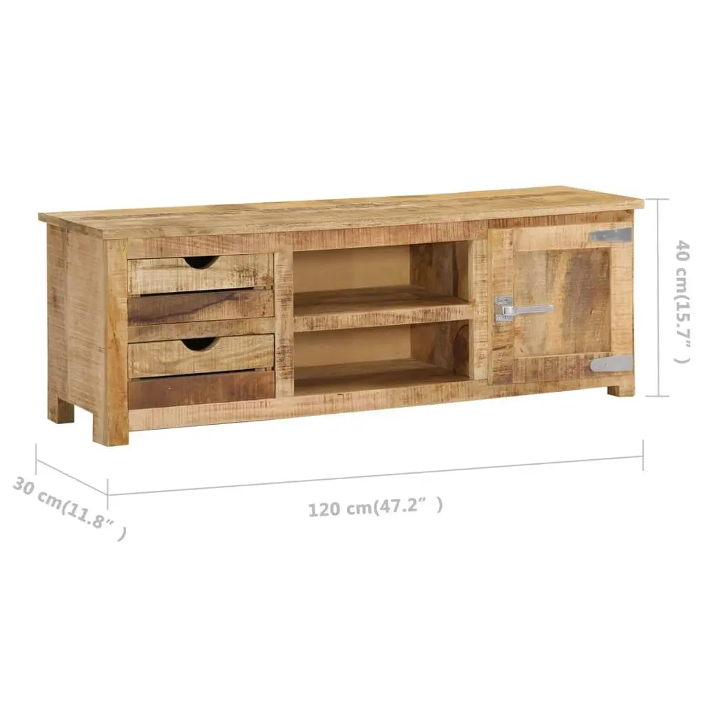 TV Cabinet 120x30x40 cm Solid Mango Wood 247692