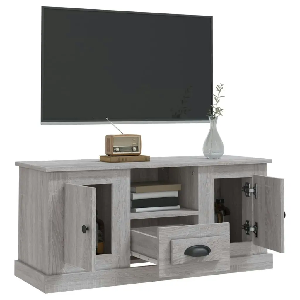 TV Cabinet Grey Sonoma 100x35.5x45 cm Engineered Wood 816462