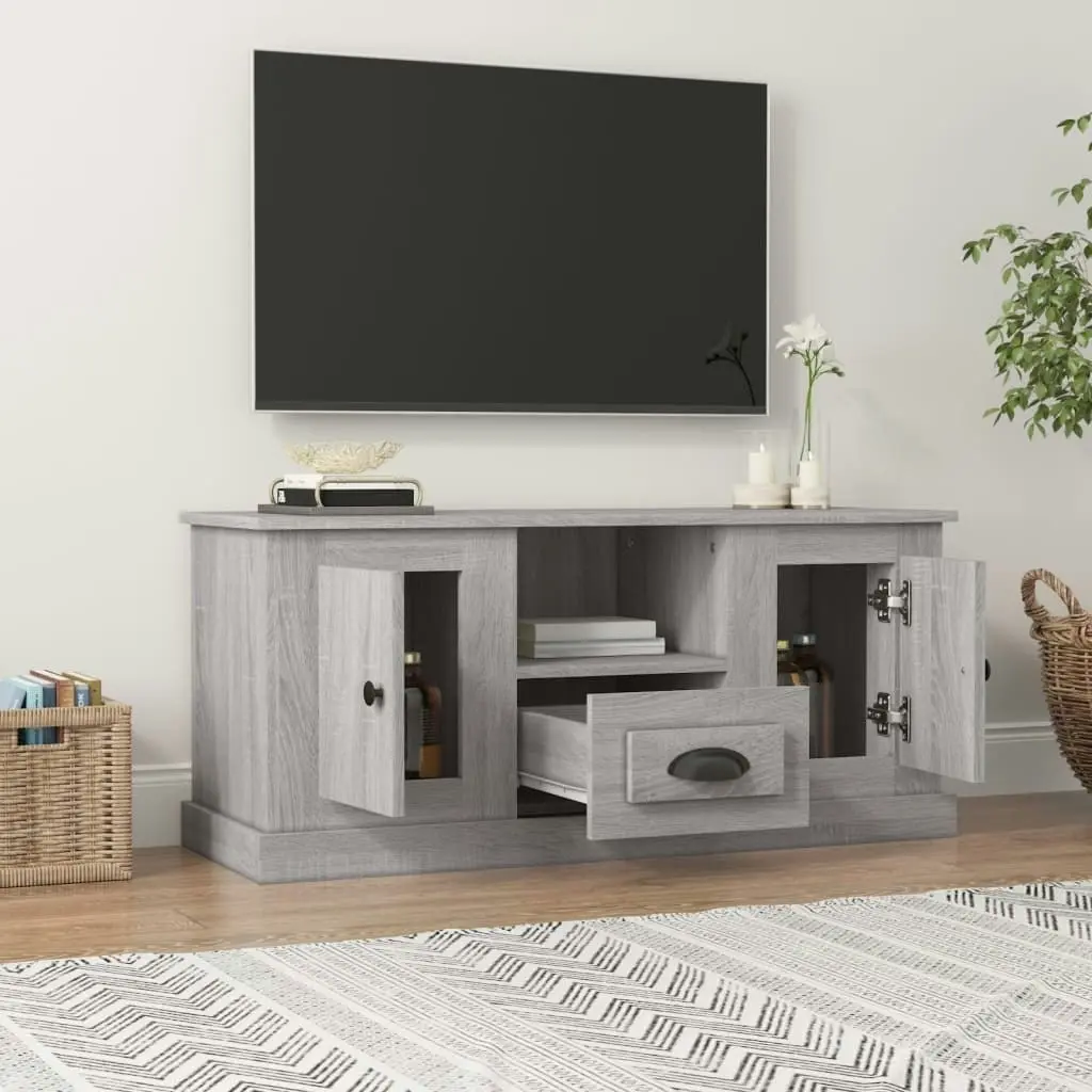 TV Cabinet Grey Sonoma 100x35.5x45 cm Engineered Wood 816462