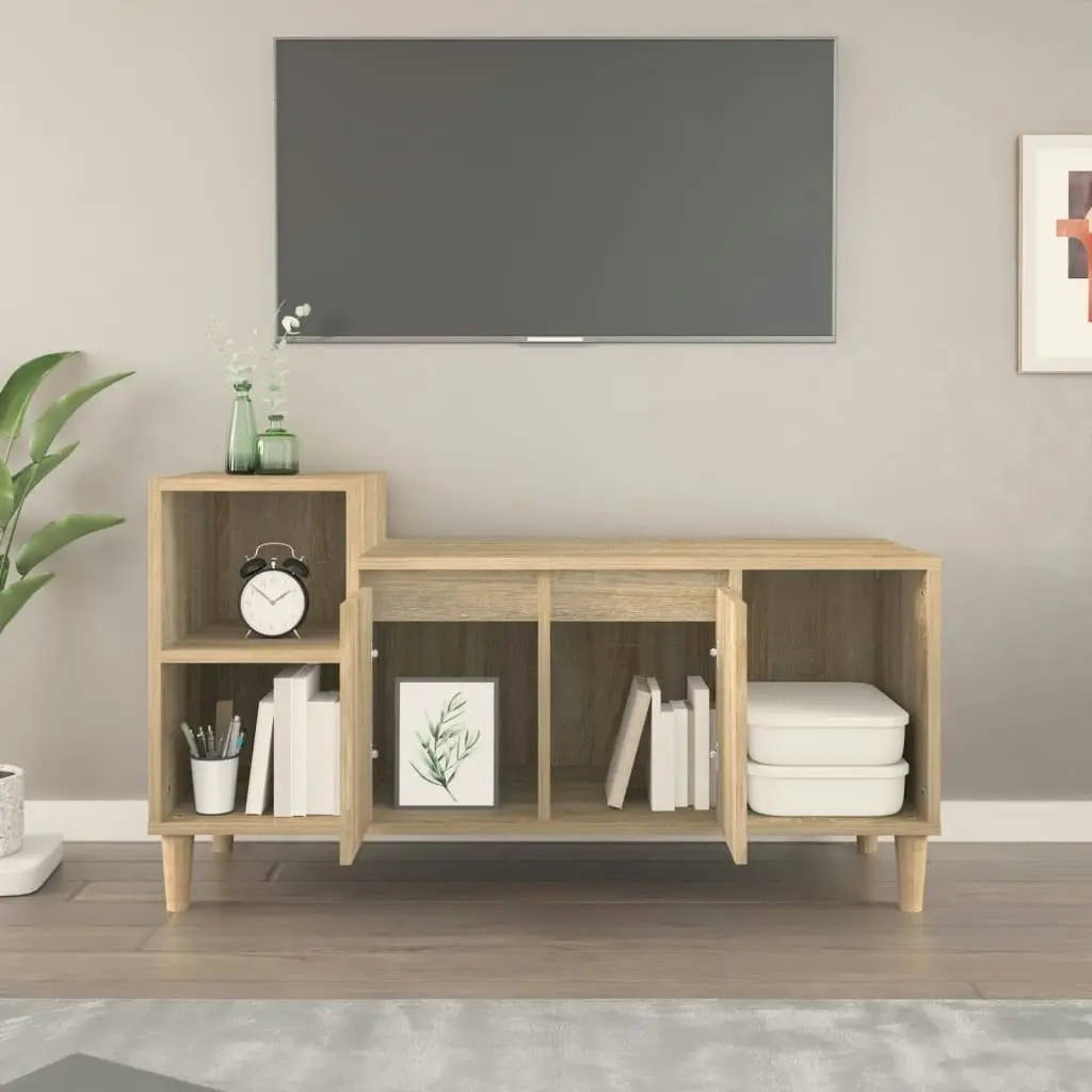 TV Cabinet Sonoma Oak 100x35x55 cm Engineered Wood 821175