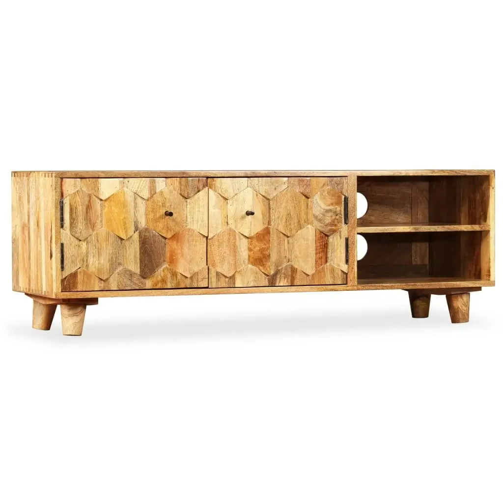 TV Cabinet Solid Mango Wood 118x35x40 cm 245136