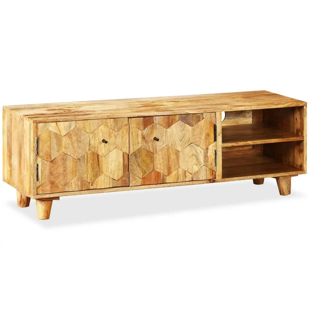 TV Cabinet Solid Mango Wood 118x35x40 cm 245136