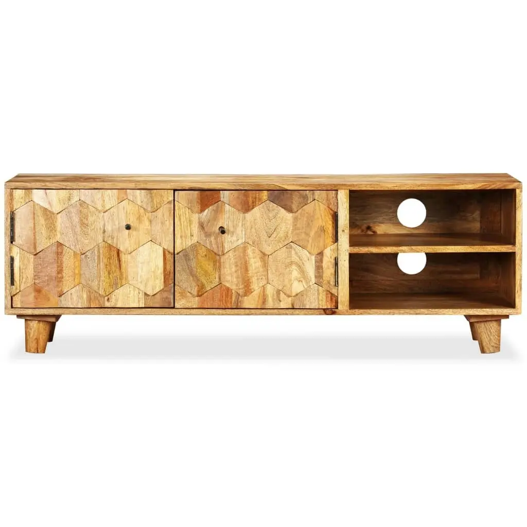 TV Cabinet Solid Mango Wood 118x35x40 cm 245136