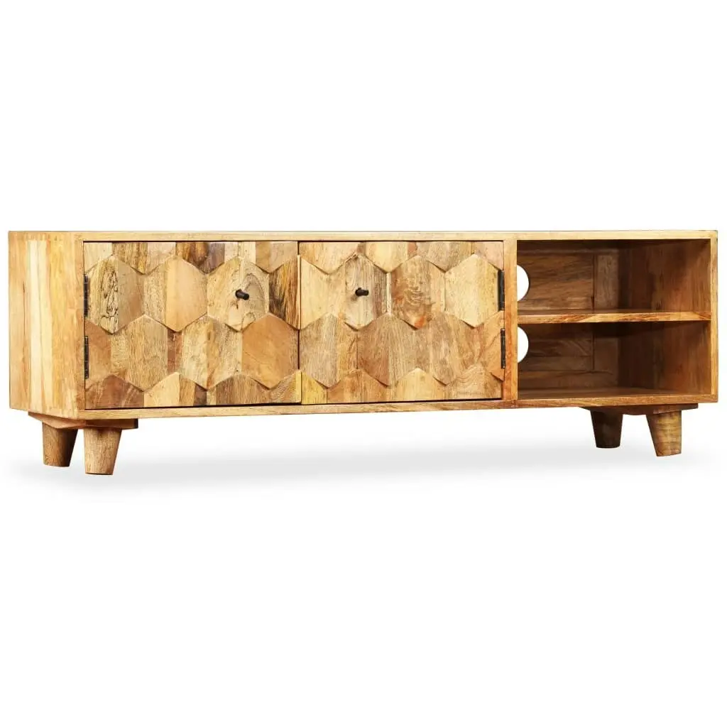 TV Cabinet Solid Mango Wood 118x35x40 cm 245136