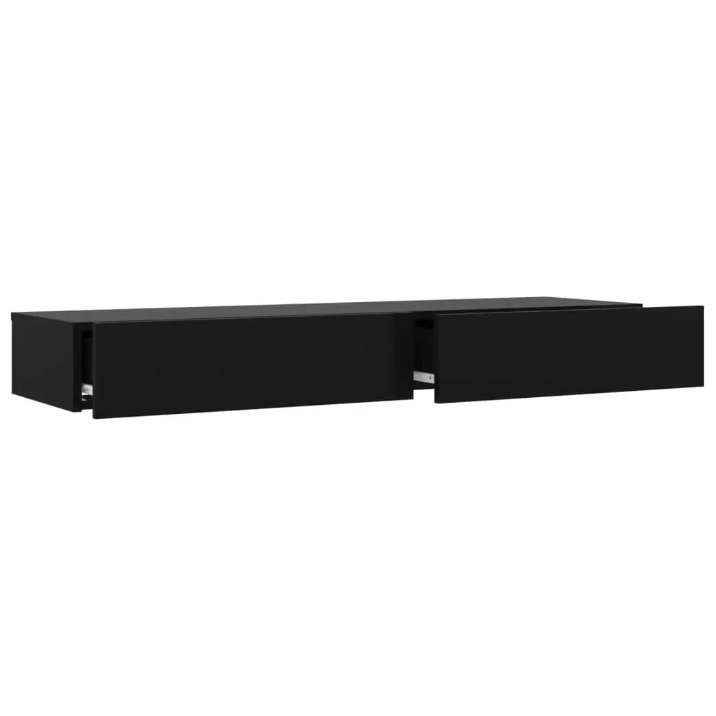 TV Cabinet with LED Lights Black 120x35x15.5 cm 832864