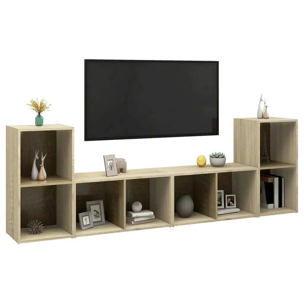 TV Cabinets 4 pcs Sonoma Oak 72x35x36.5 cm Engineered Wood 3079973