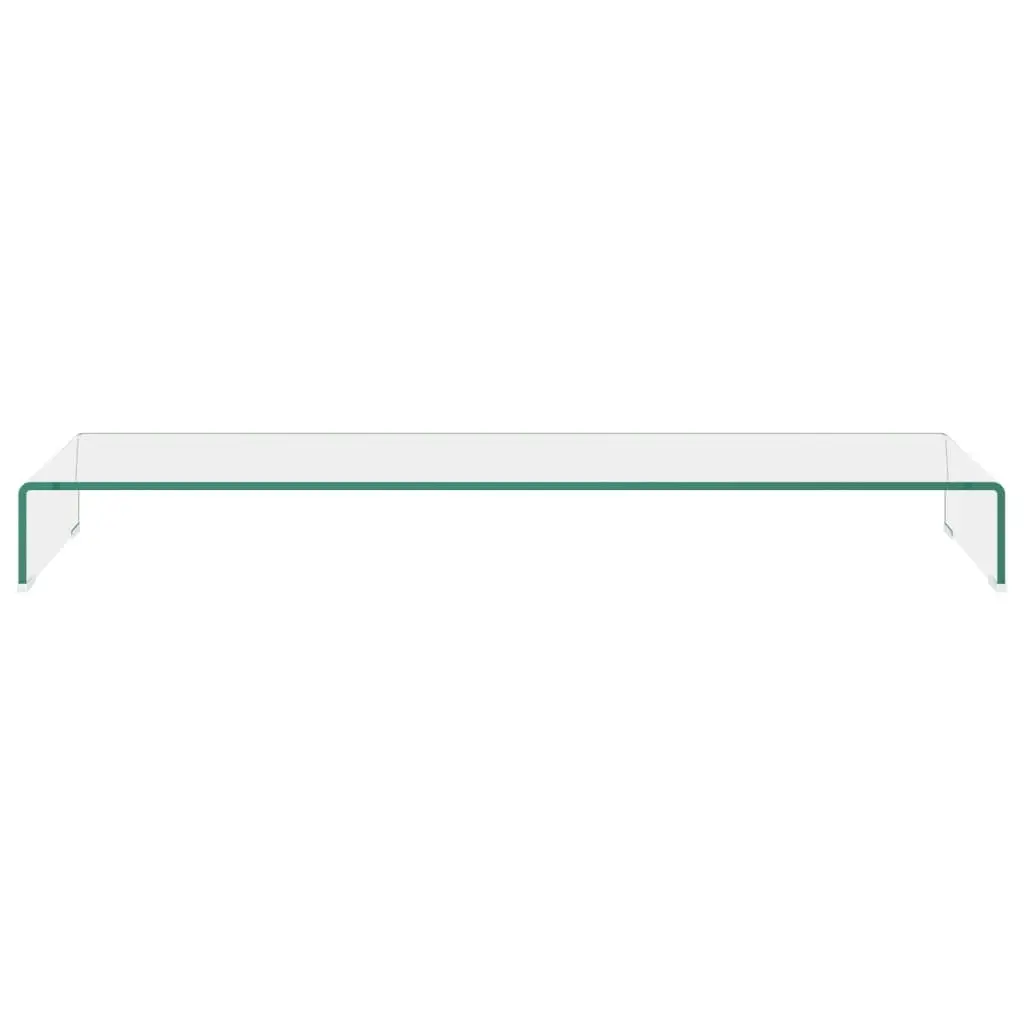 TV Stand/Monitor Riser Glass Clear 120x30x13 cm 244133