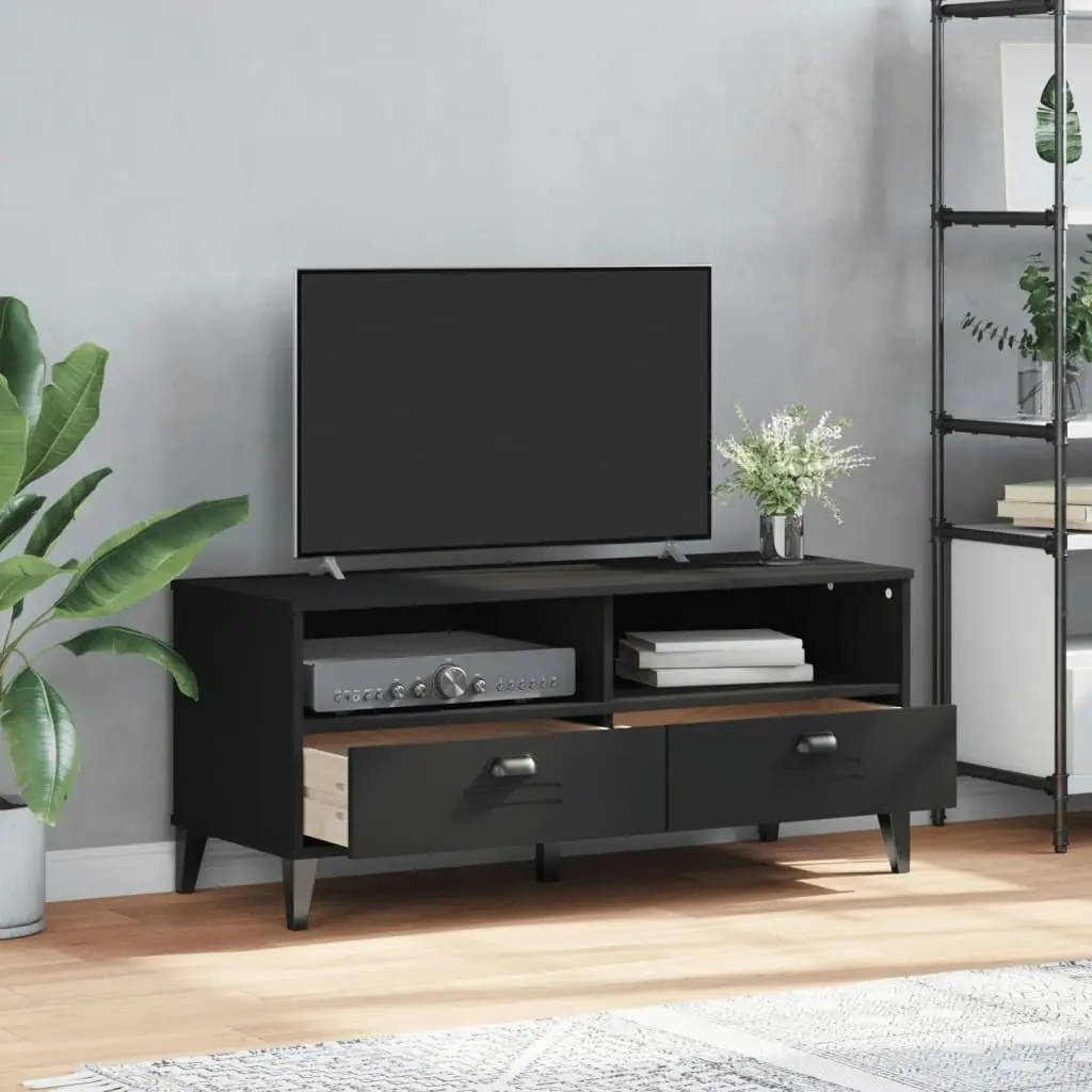 TV Cabinet VIKEN Black Engineered Wood 374930