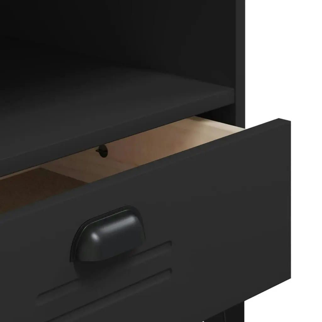 TV Cabinet VIKEN Black Engineered Wood 374930