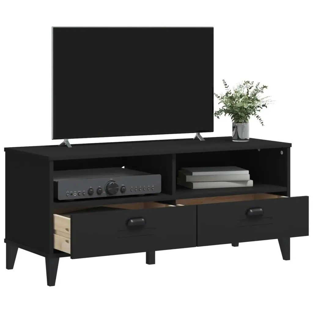 TV Cabinet VIKEN Black Engineered Wood 374930