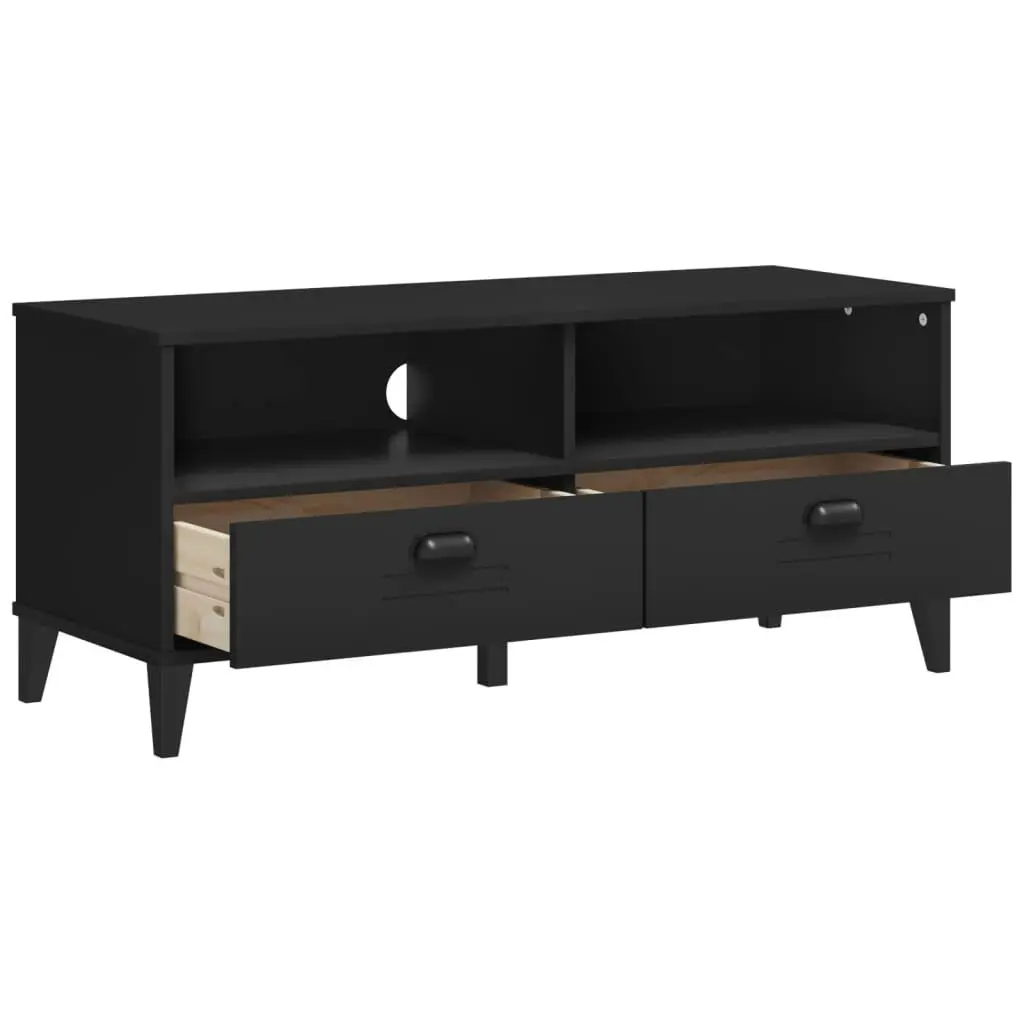 TV Cabinet VIKEN Black Engineered Wood 374930