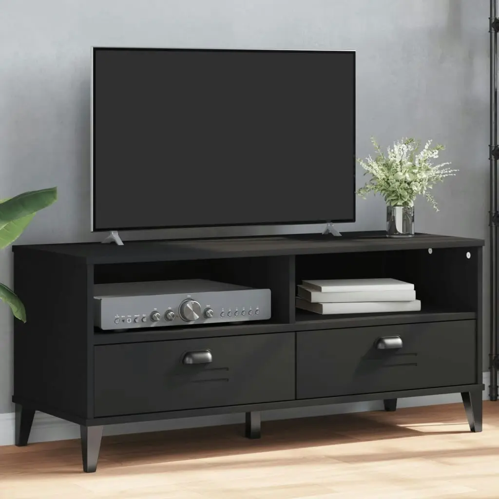 TV Cabinet VIKEN Black Engineered Wood 374930