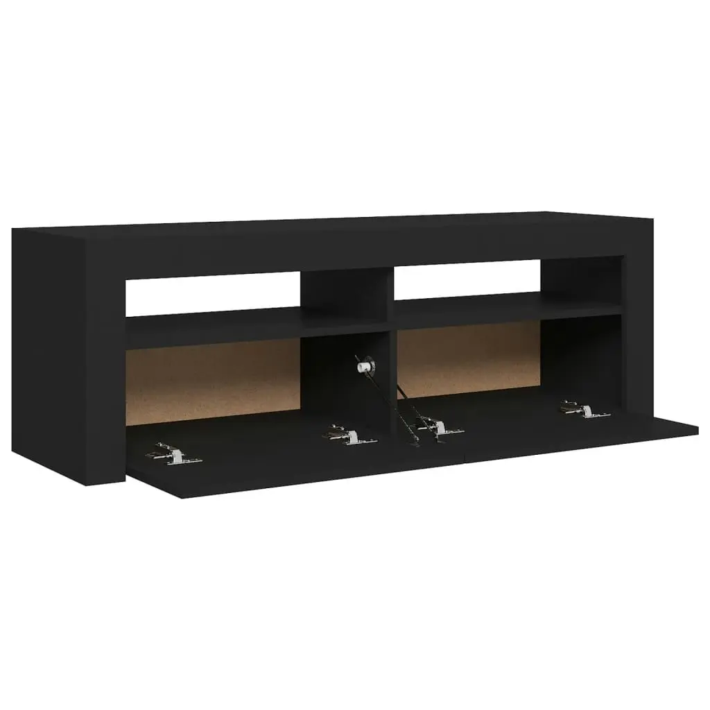 TV Cabinet with LED Lights Black 120x35x40 cm 804311