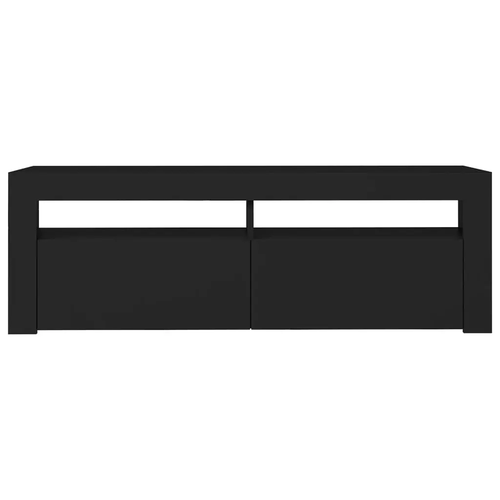 TV Cabinet with LED Lights Black 120x35x40 cm 804311