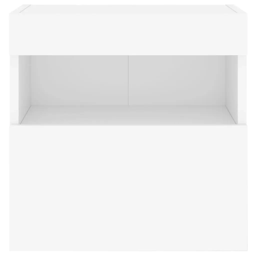 TV Wall Cabinets with LED Lights 2 pcs White 40x30x40 cm 837170