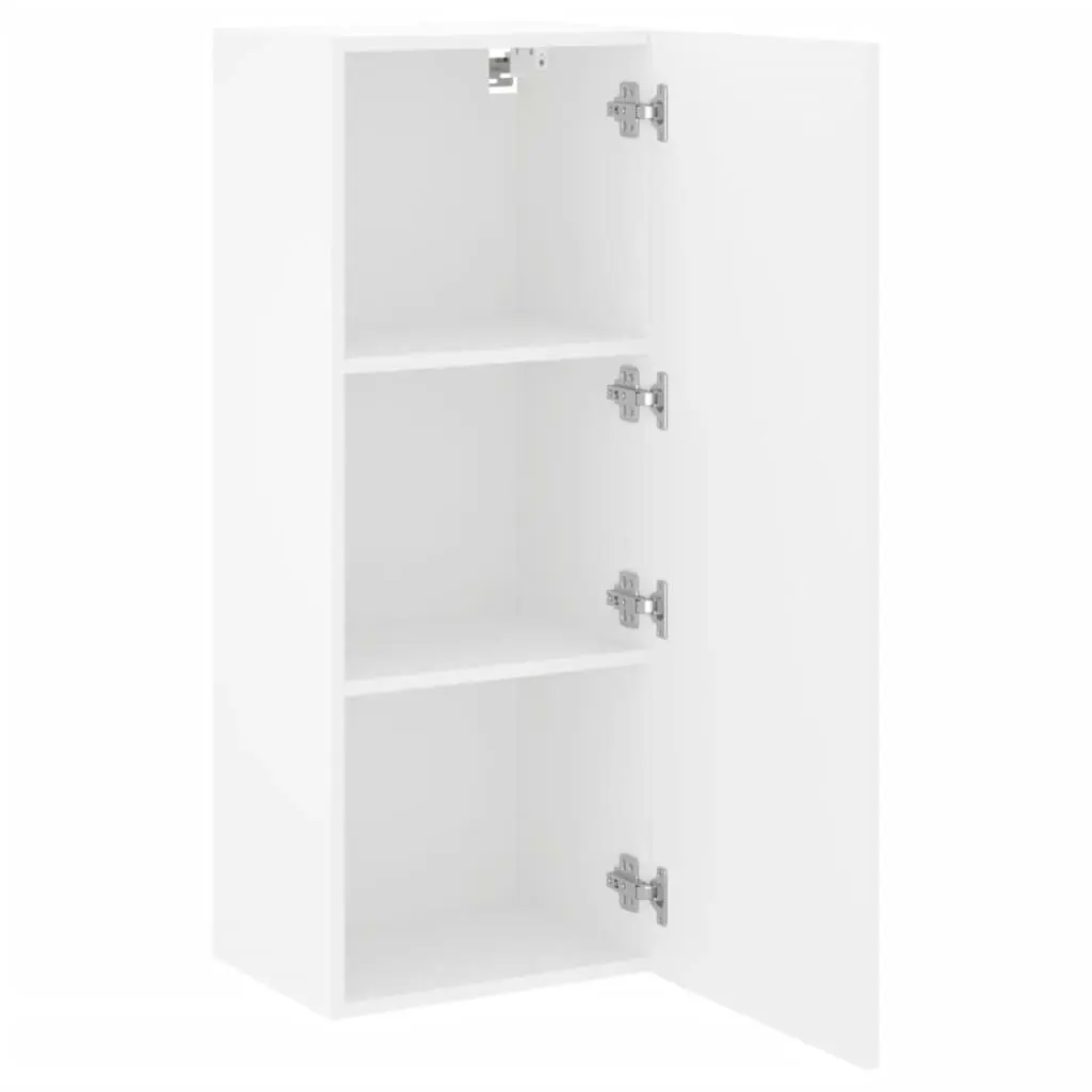 TV Wall Cabinet White 40.5x30x102 cm Engineered Wood 836931