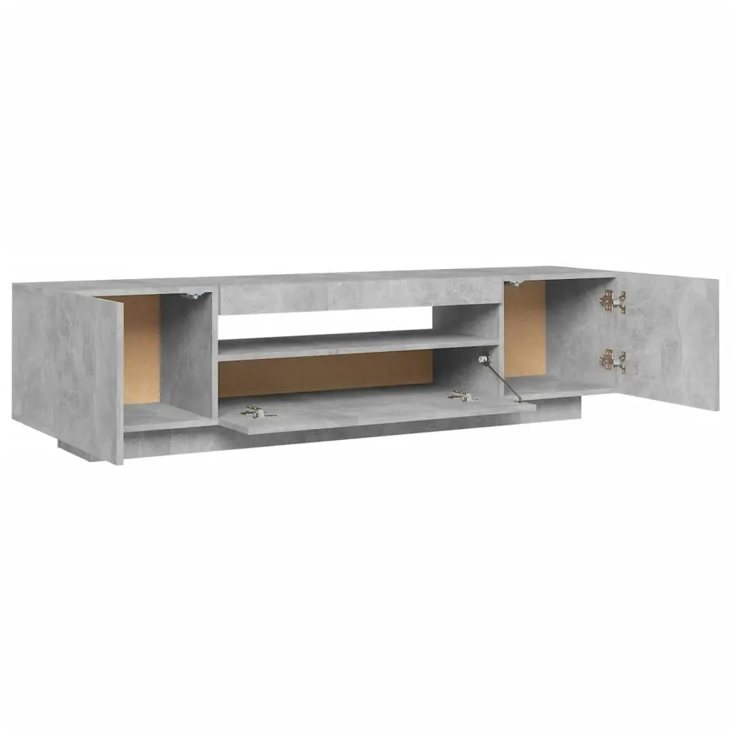 TV Cabinet with LED Lights Concrete Grey 160x35x40 cm 804431