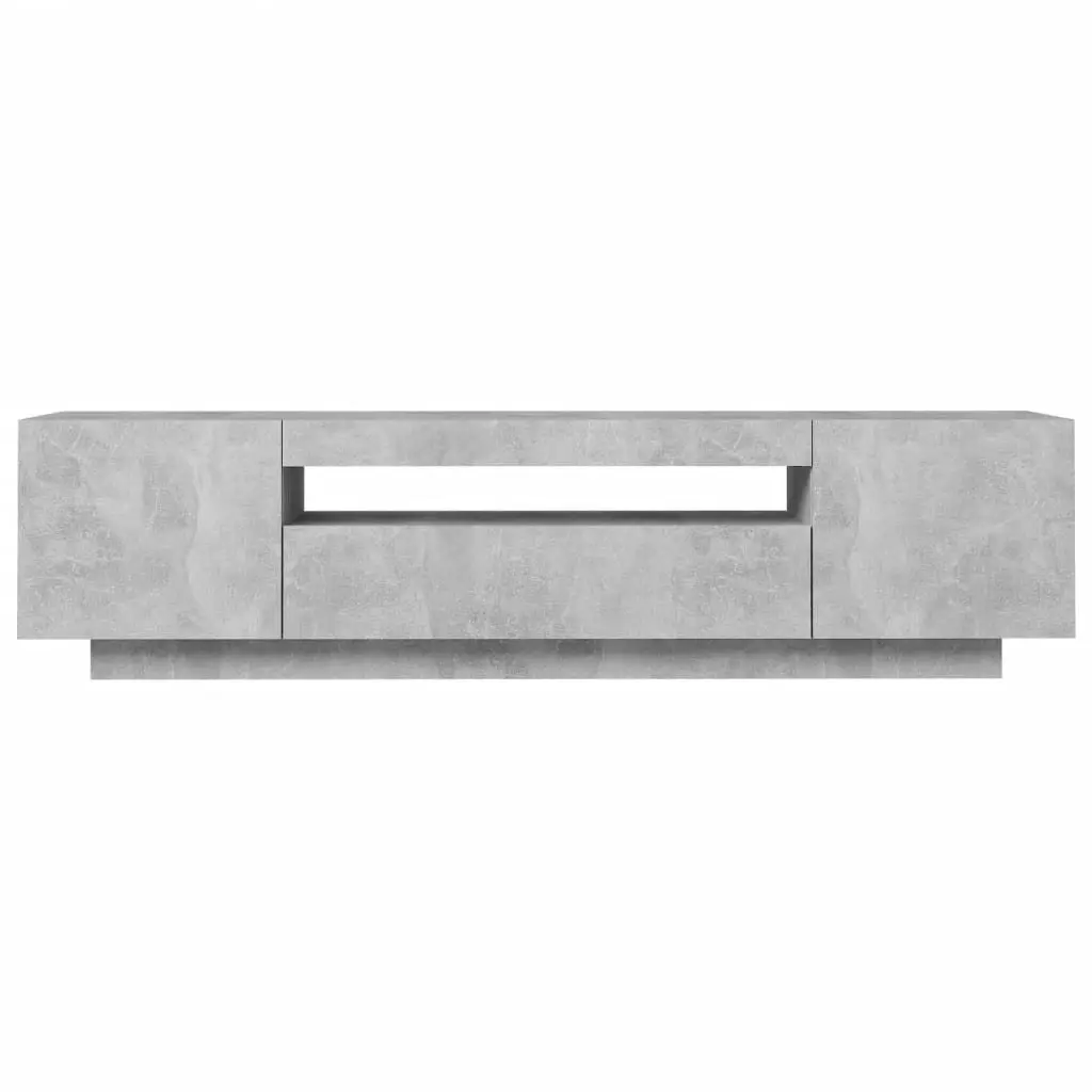 TV Cabinet with LED Lights Concrete Grey 160x35x40 cm 804431