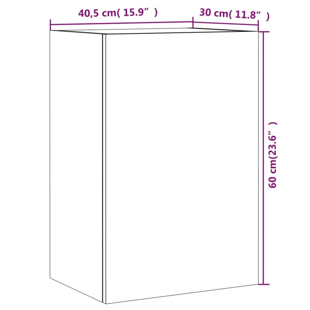 TV Wall Cabinets 2 pcs White 40.5x30x60 cm Engineered Wood 836911