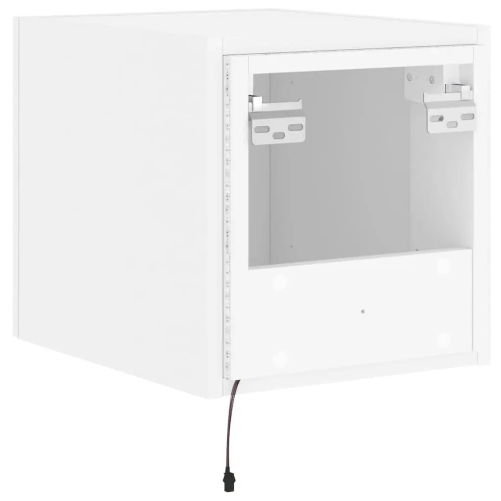 TV Wall Cabinets with LED Lights 2 pcs White 30.5x35x30 cm 837219