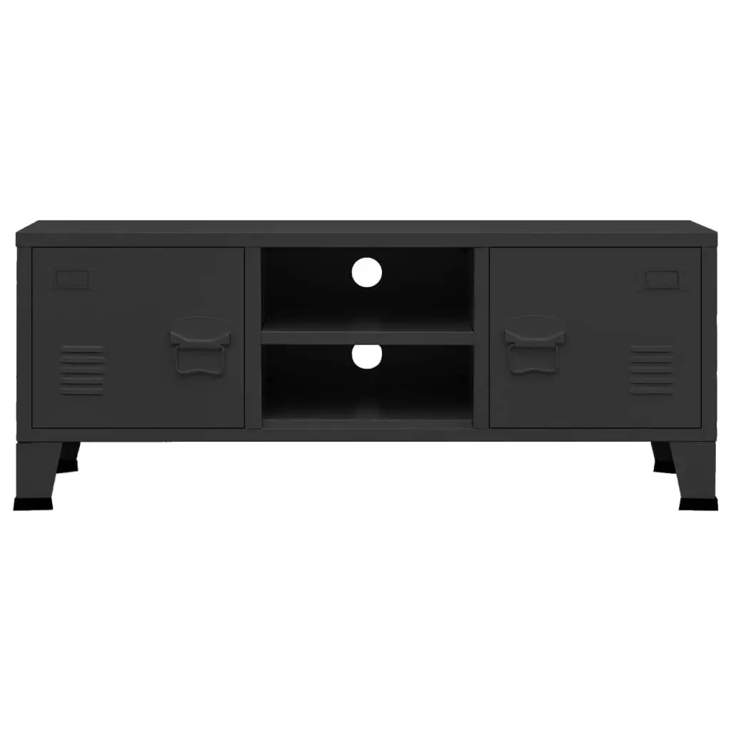 Industrial TV Cabinet Black 105x35x42 cm Metal 339618