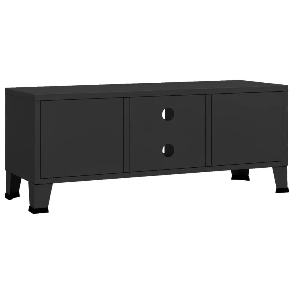 Industrial TV Cabinet Black 105x35x42 cm Metal 339618