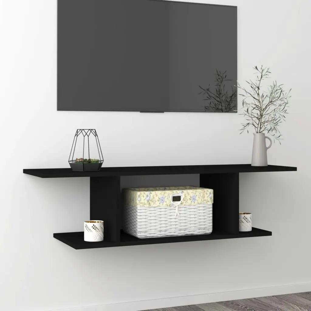 Wall Mounted TV Cabinet Black 103x30x26.5 cm 806981