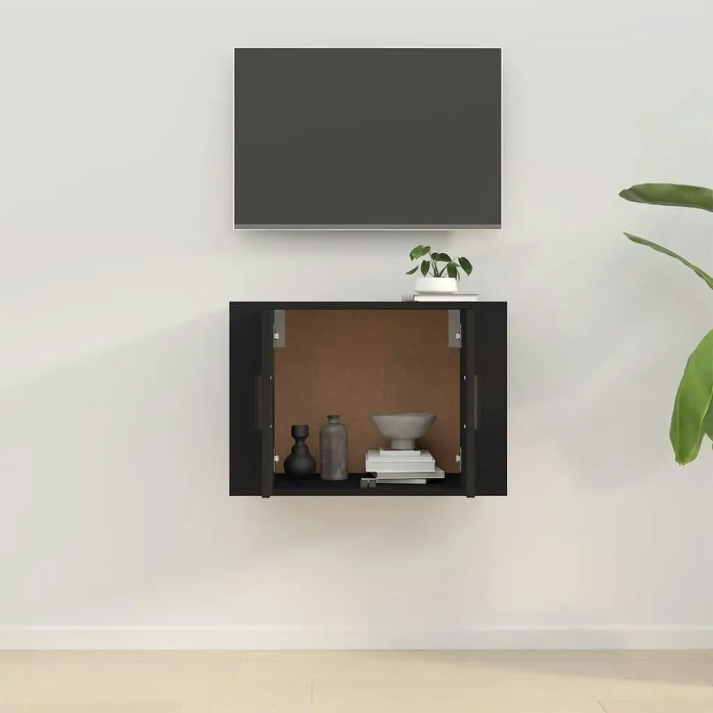 Wall Mounted TV Cabinet Black 57x34.5x40 cm 816617