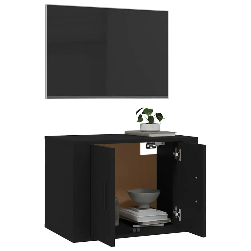 Wall Mounted TV Cabinet Black 57x34.5x40 cm 816617