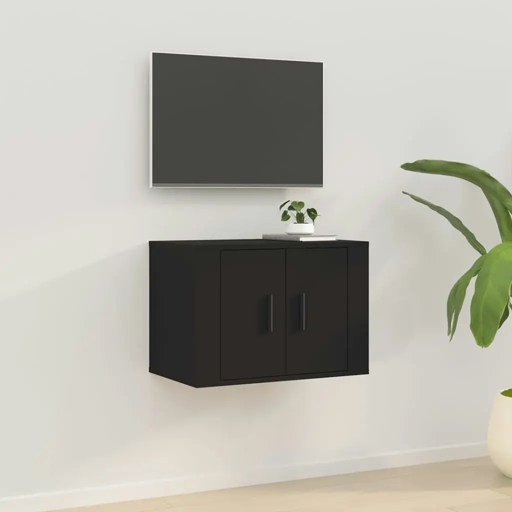 Wall Mounted TV Cabinet Black 57x34.5x40 cm 816617