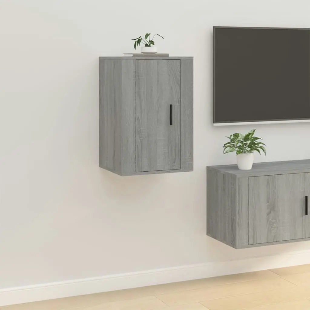 Wall Mounted TV Cabinet Grey Sonoma 40x34.5x60 cm 816668