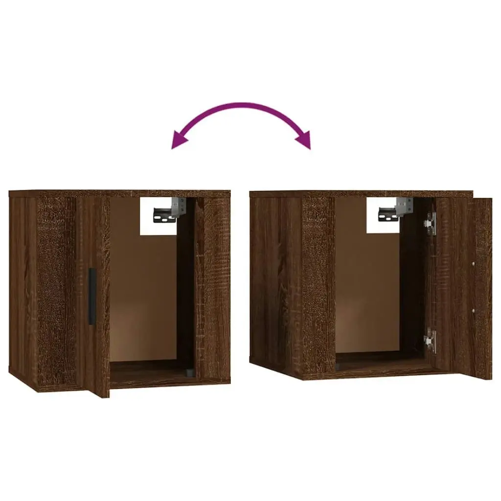 Wall Mounted TV Cabinets 2 pcs Brown Oak 40x34.5x40 cm 816655