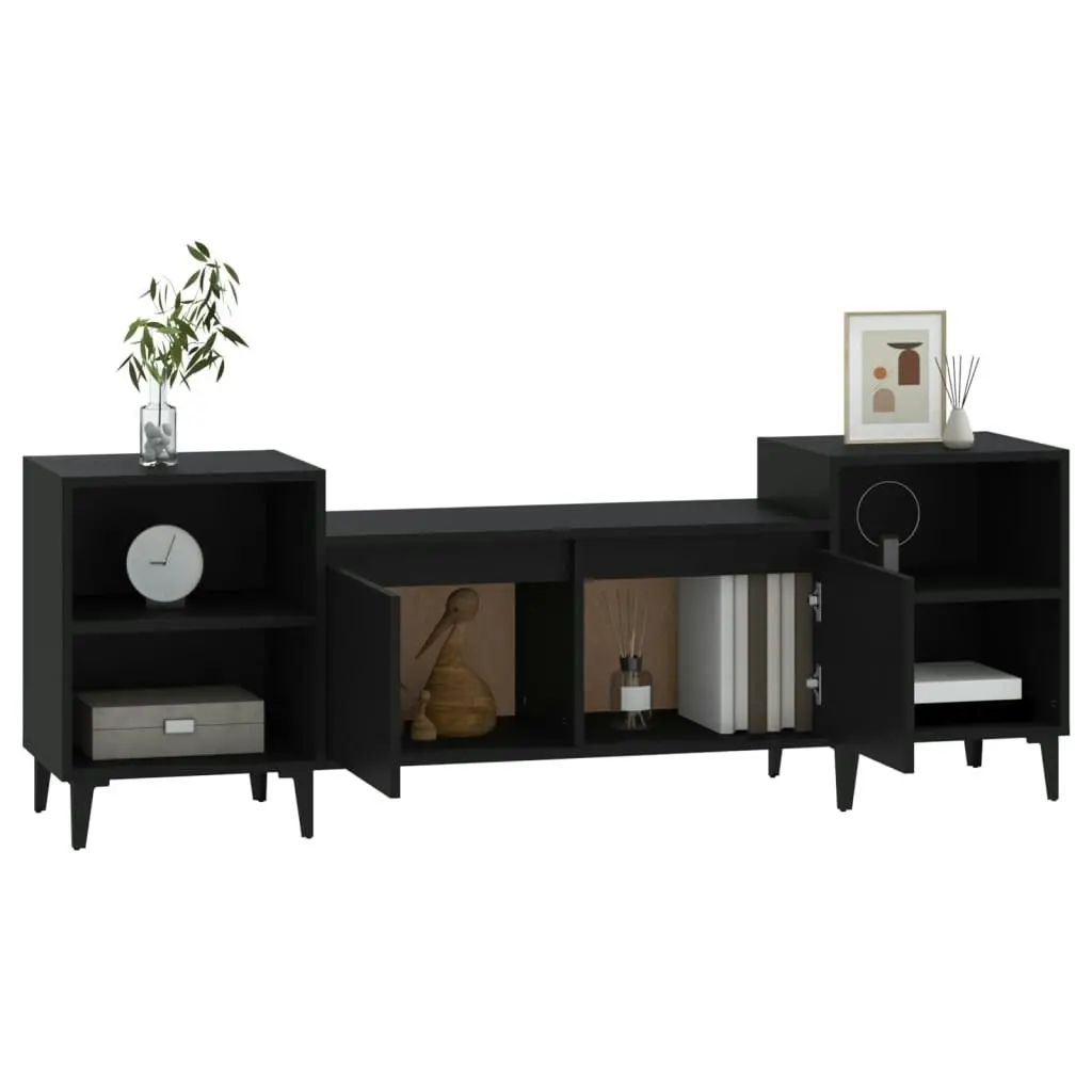 TV Cabinet Black 160x35x55 cm Engineered Wood 821197