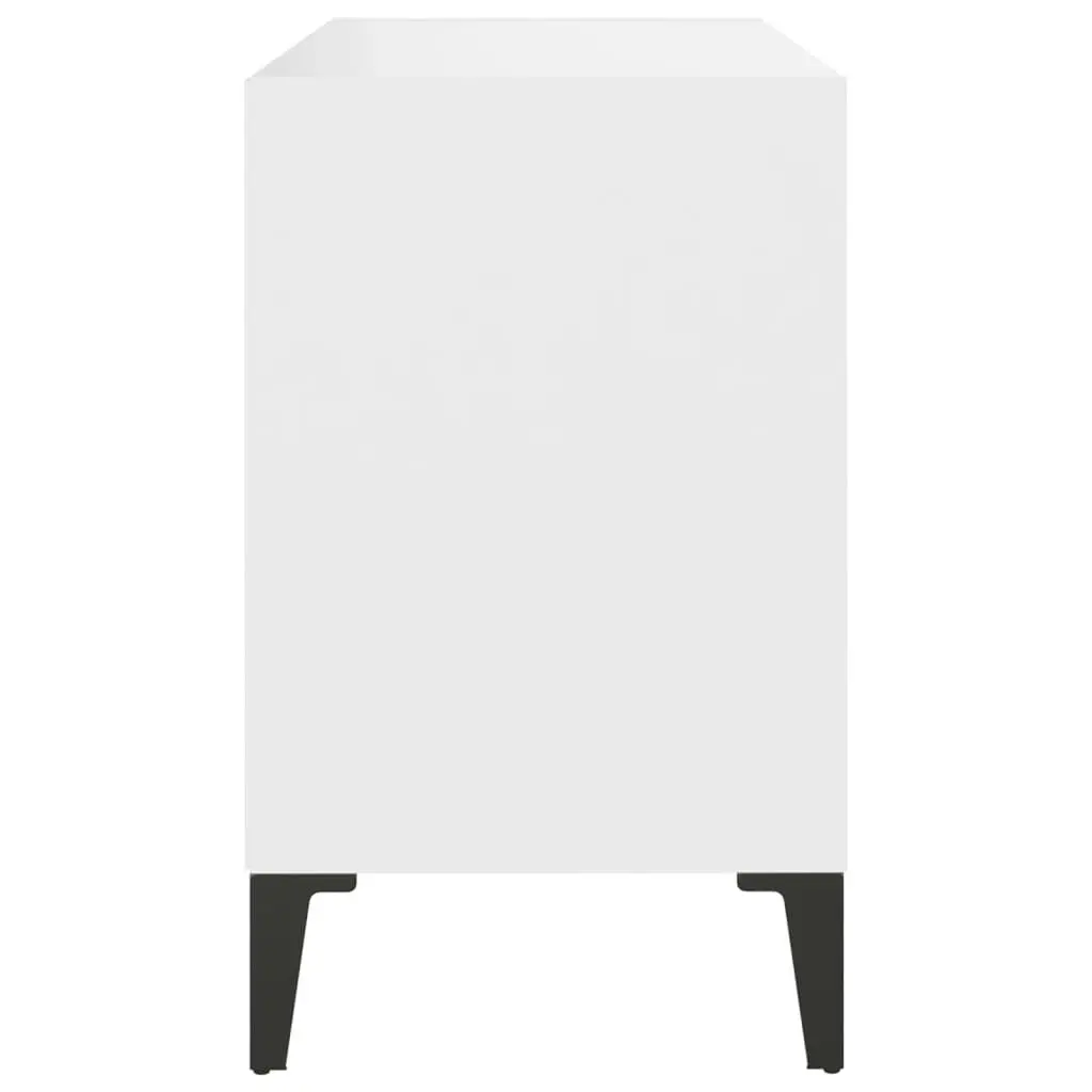 TV Cabinet with Metal Legs White 69.5x30x50 cm 805932