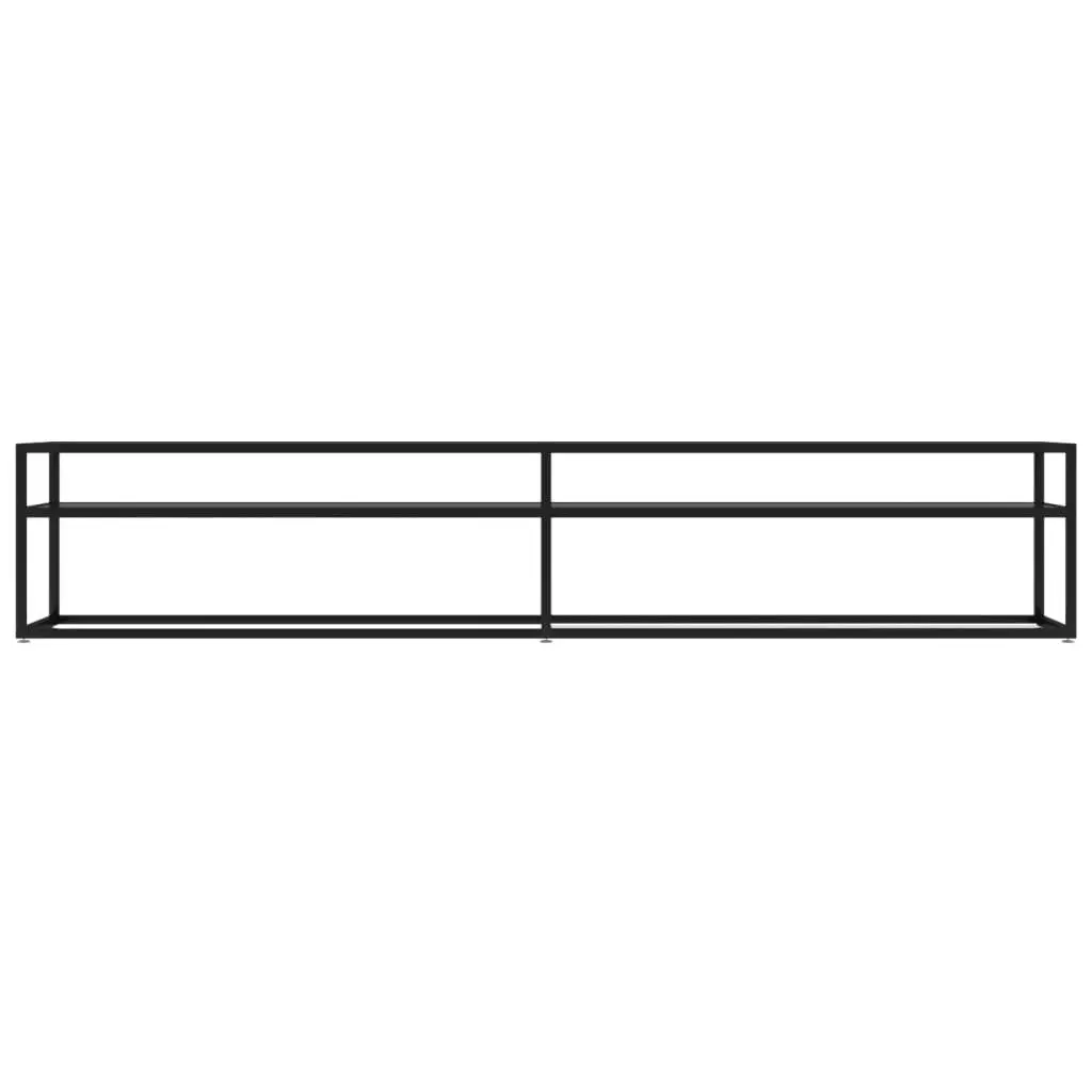 TV Cabinet Black 220x40x40.5 cm Tempered Glass 331731