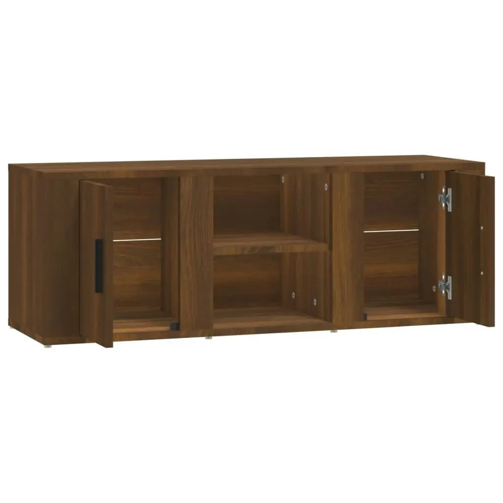 TV Cabinet Brown Oak 100x31.5x35 cm Engineered Wood 819435