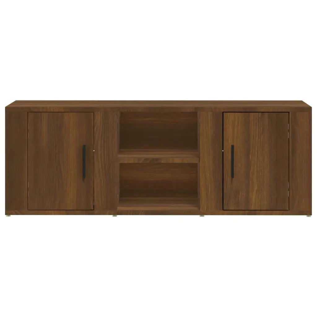 TV Cabinet Brown Oak 100x31.5x35 cm Engineered Wood 819435