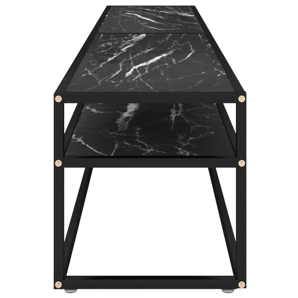 TV Cabinet Black Marble 200x40x40.5 cm Tempered Glass 331729