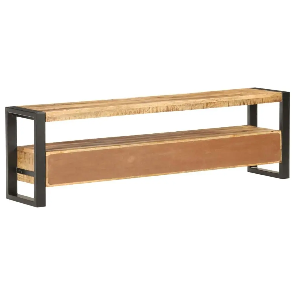 TV Cabinet 150x30x45 cm Solid Rough Mango Wood 320788