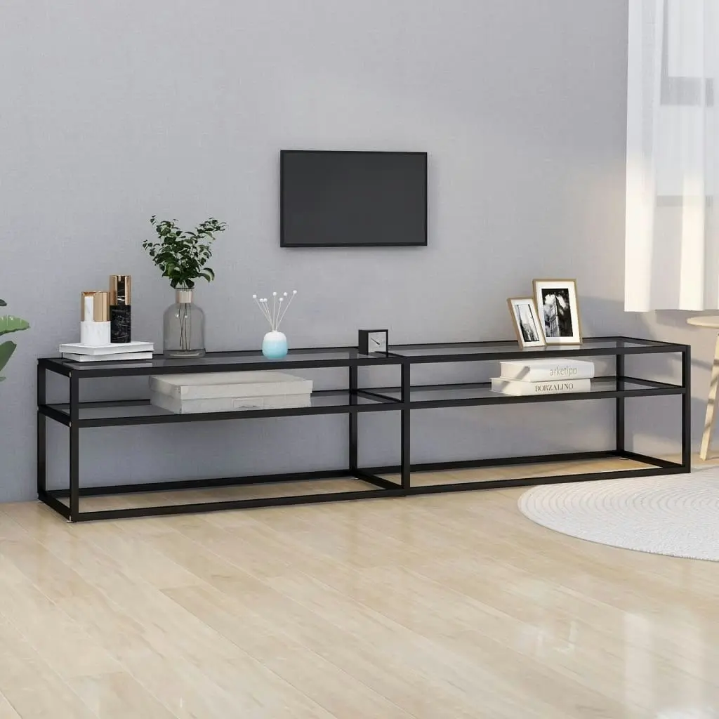 TV Cabinet Transparent 200x40x40.5 cm Tempered Glass 331726