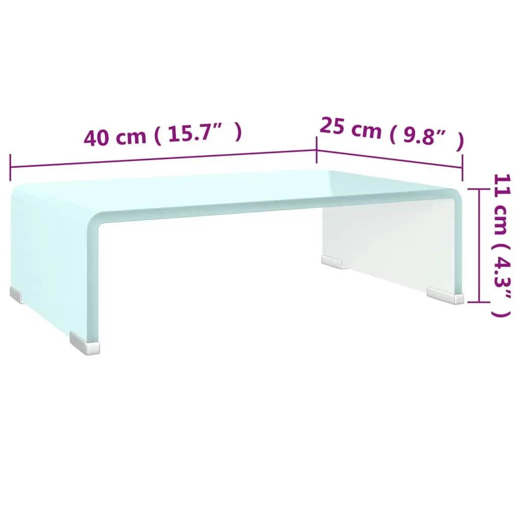 TV Stand/Monitor Riser Glass Green 40x25x11 cm 244142