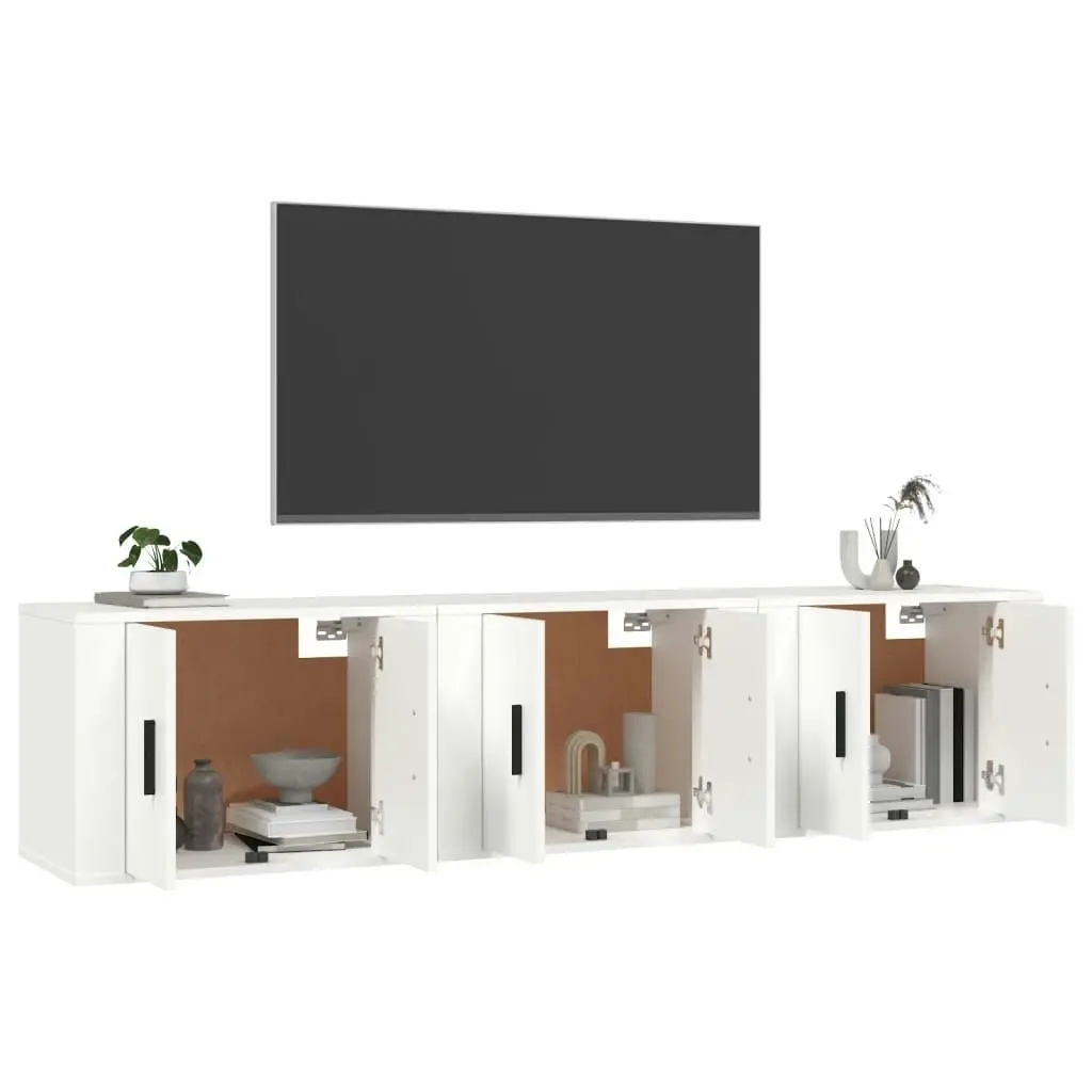 Wall-mounted TV Cabinets 3 pcs White 57x34.5x40 cm 3188342