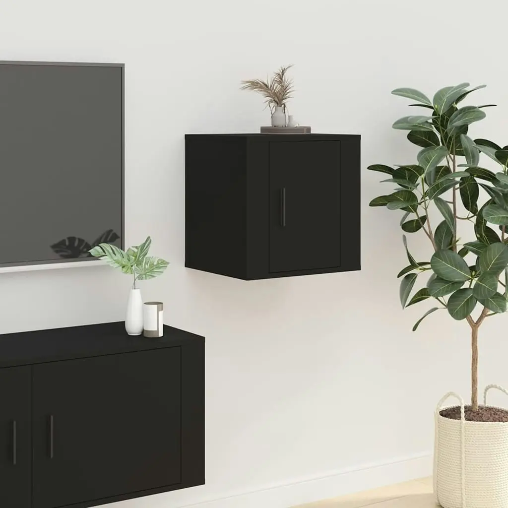 Wall Mounted TV Cabinets 2 pcs Black 40x34.5x40 cm 816643