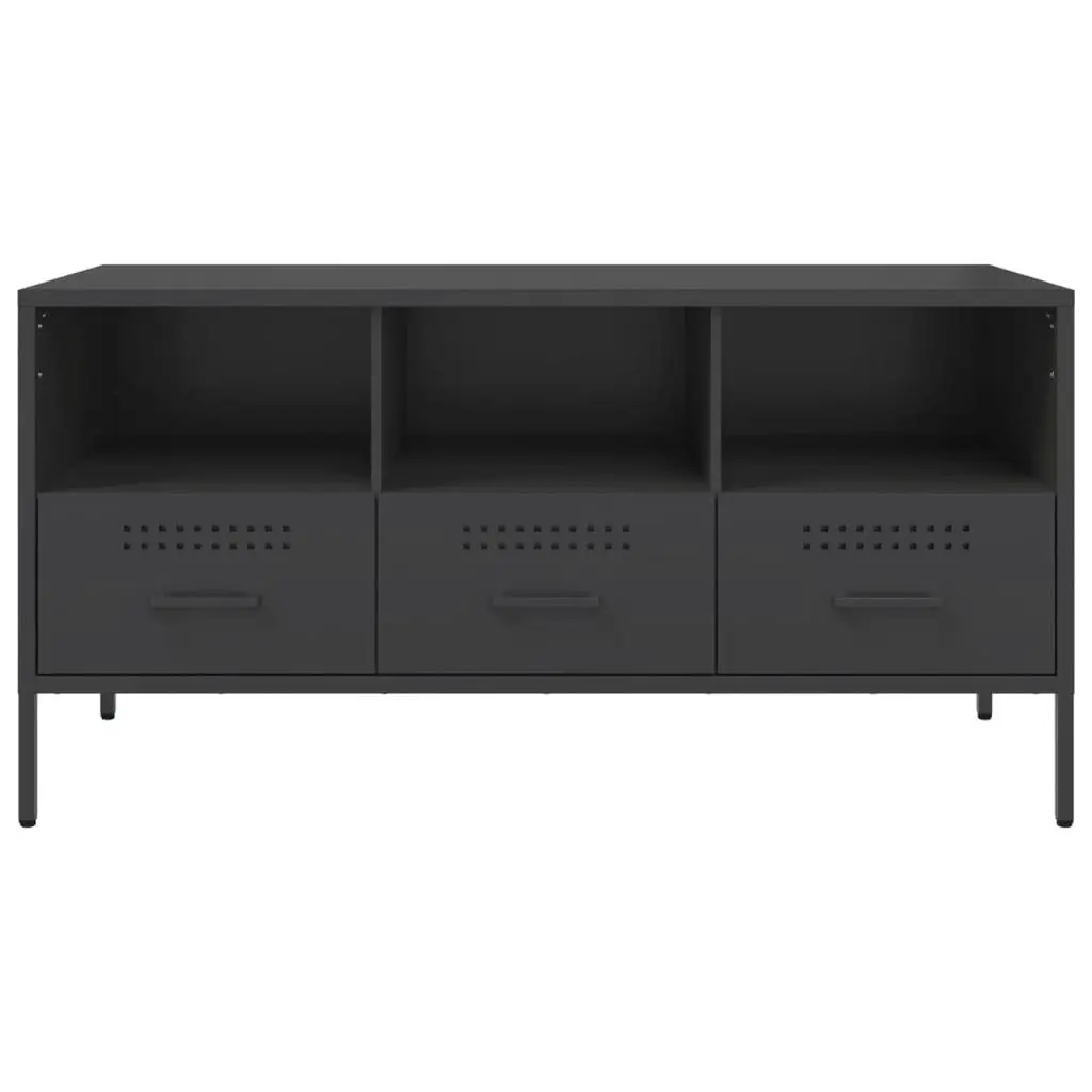 TV Cabinet Black 100.5x39x50.5 cm Cold-rolled Steel 843036