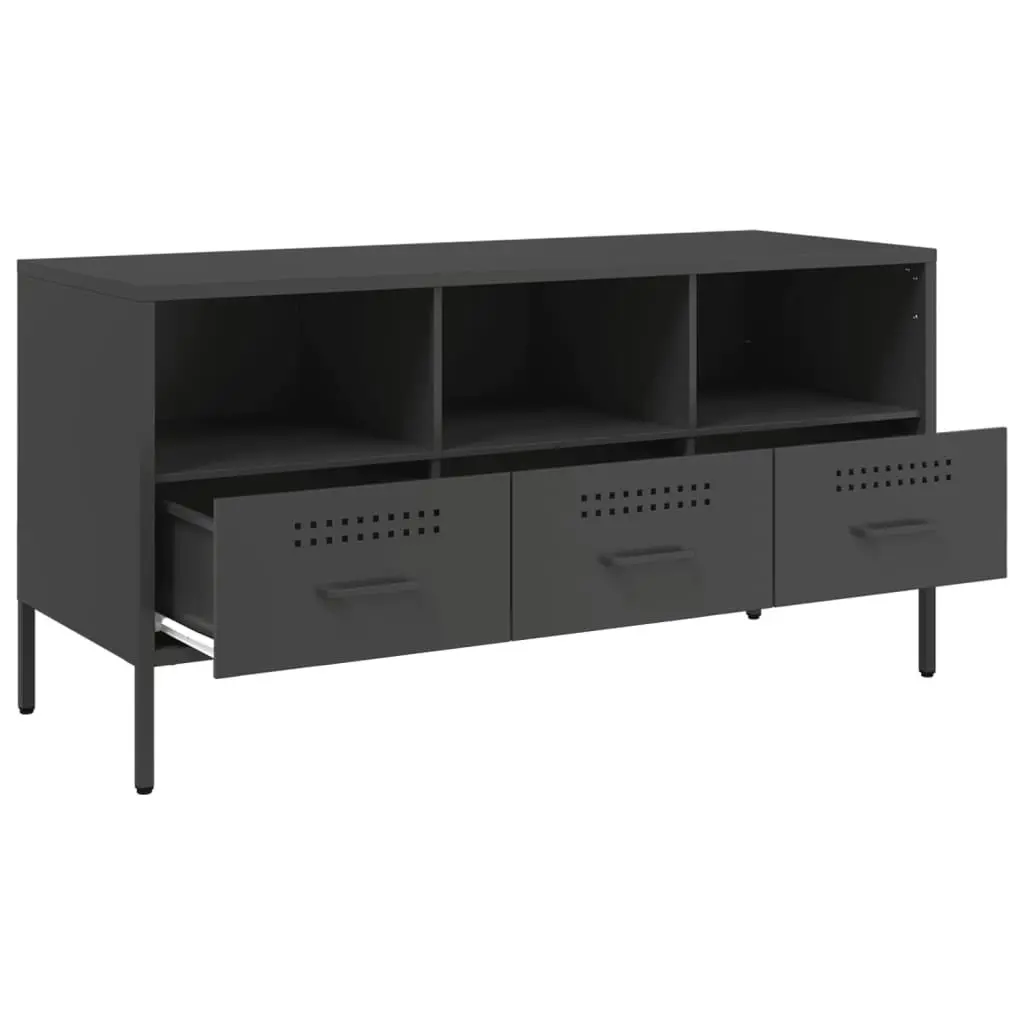 TV Cabinet Black 100.5x39x50.5 cm Cold-rolled Steel 843036