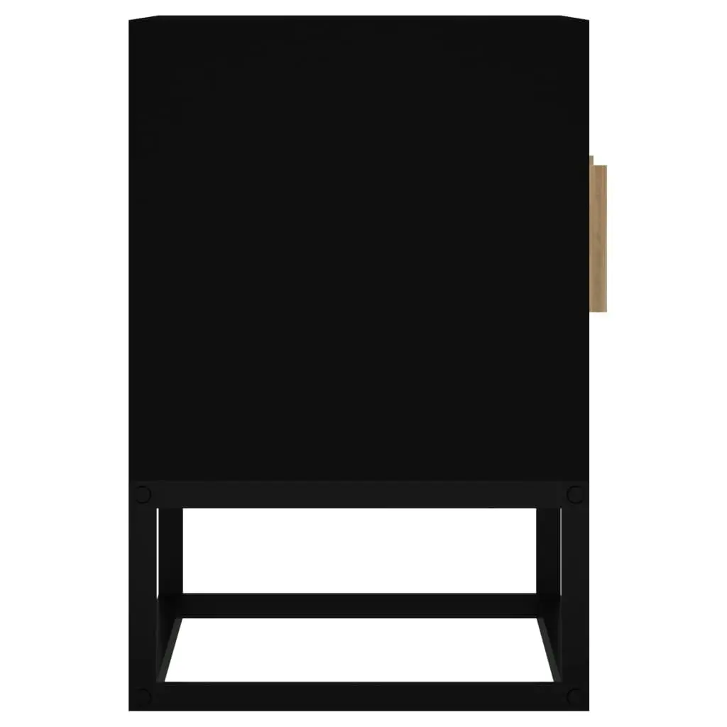 TV Cabinet Black 105x30x45 cm Engineered Wood and Iron 352098