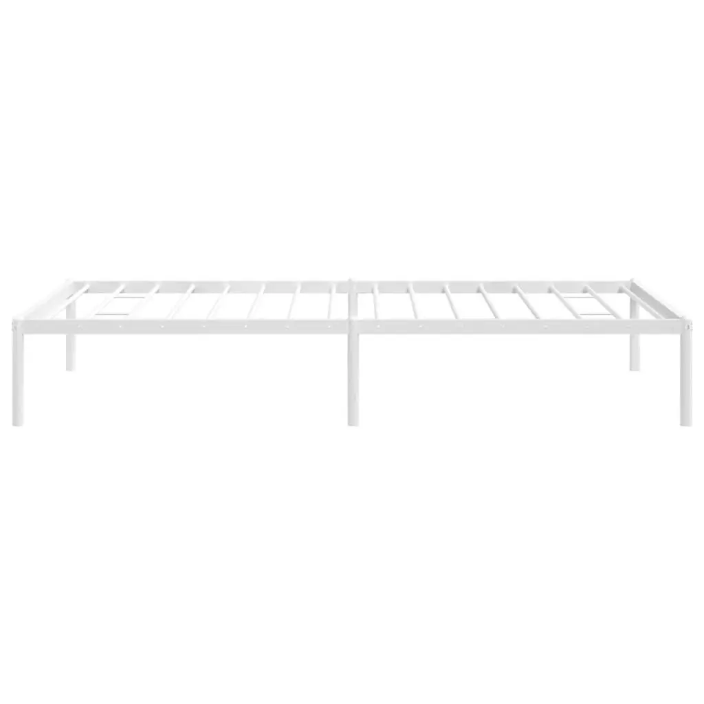 Metal Bed Frame White 92x187 cm Single 350905