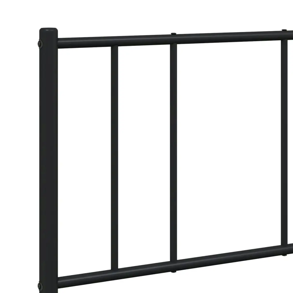 Metal Bed Frame with Headboard and Footboard Black 153x203 cm Queen Size 352500