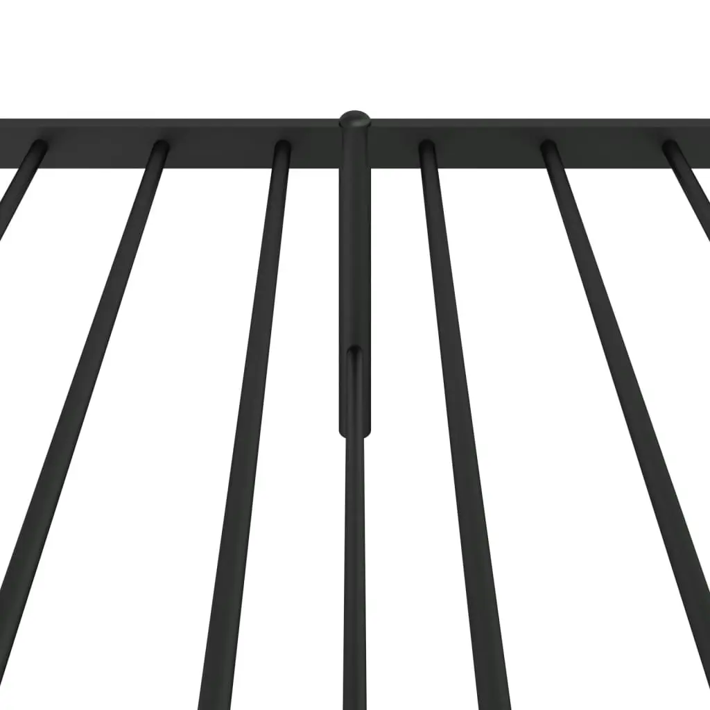 Metal Bed Frame with Headboard Black 92x187 cm Single Size 350856